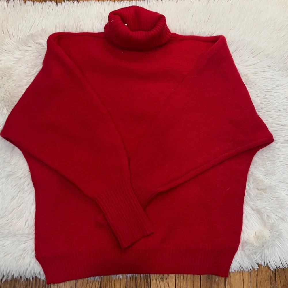 Knit holidays turtle neck sweater size S‎